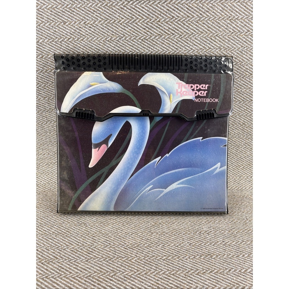 Vintage 1989 Mead Trapper Keeper Notebook Swan